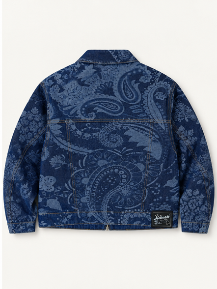 Women's Laser Print  Denim Jacket